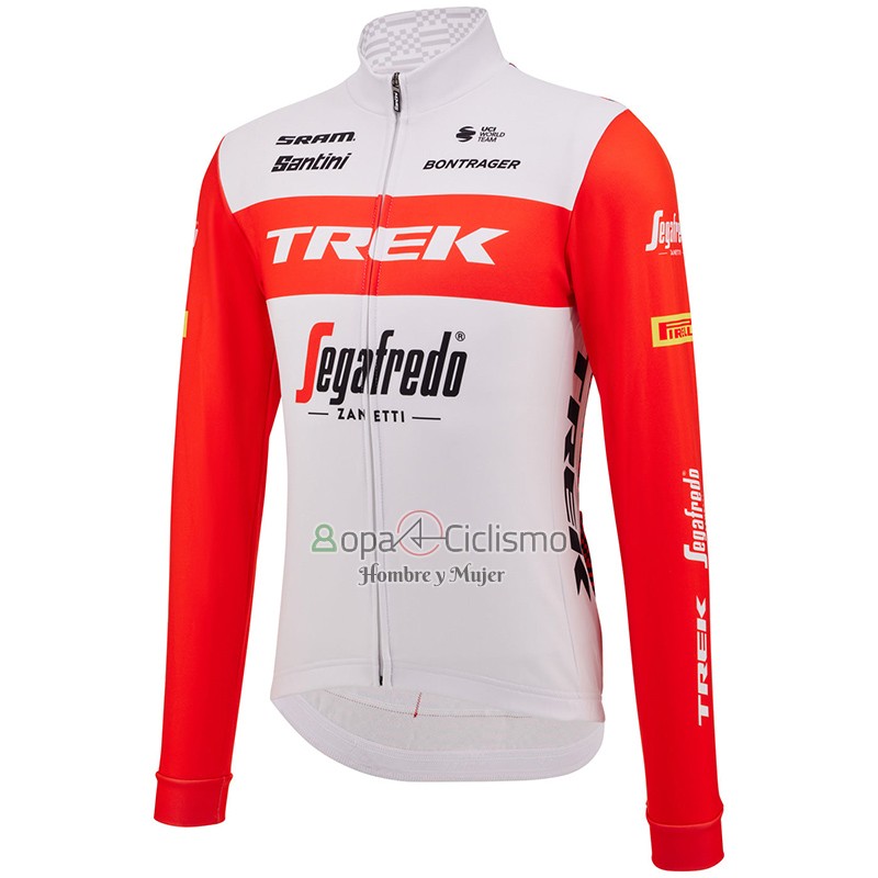 Trek Segafrojoo Ropa Ciclismo Culotte Largo 2023 Hombre Mangas Largas Blanco